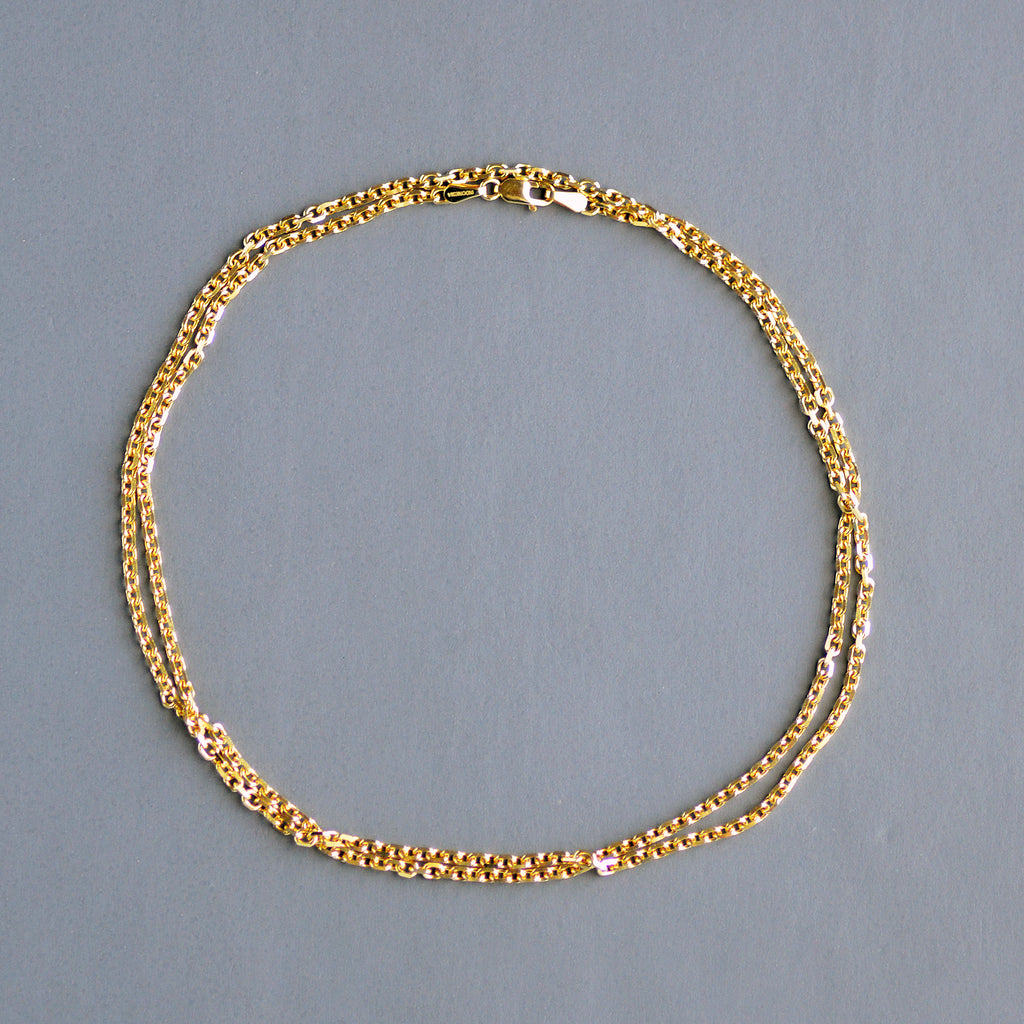 French cable chain in 14k gold