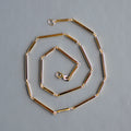 Alternating bar chain in 14k gold