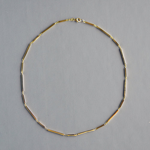 Alternating bar chain in 14k gold